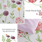 Jessy Home 1 Piece Queen Comforter Floral Comforter Purple Dandelion Summer Quilts Soft Cooling Comforter 1 Comforter