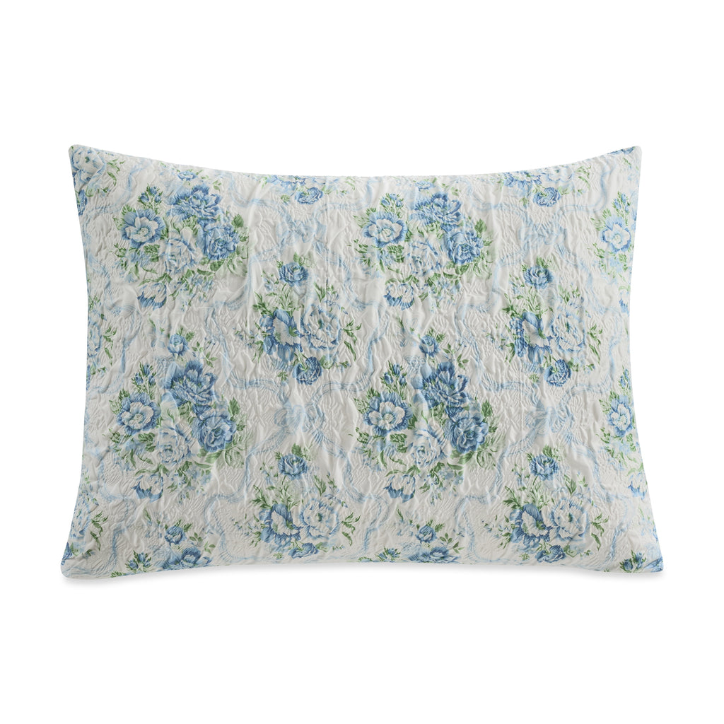 Paris Hilton 3-Piece Coquette Floral Blue Comforter Set, Full/Queen