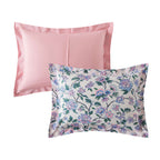 Mainstays 7-Piece Reversible Bed in a Bag with Laundry Tote, Purple Floral, Queen