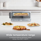 Ninja Flip Toaster Oven & Air Fryer, 8-in-1 Functionality, Storage Space, Air Fry Basket, Sheet Pan, Wire Rack & Removable Crumb Tray, SP151 Stainless