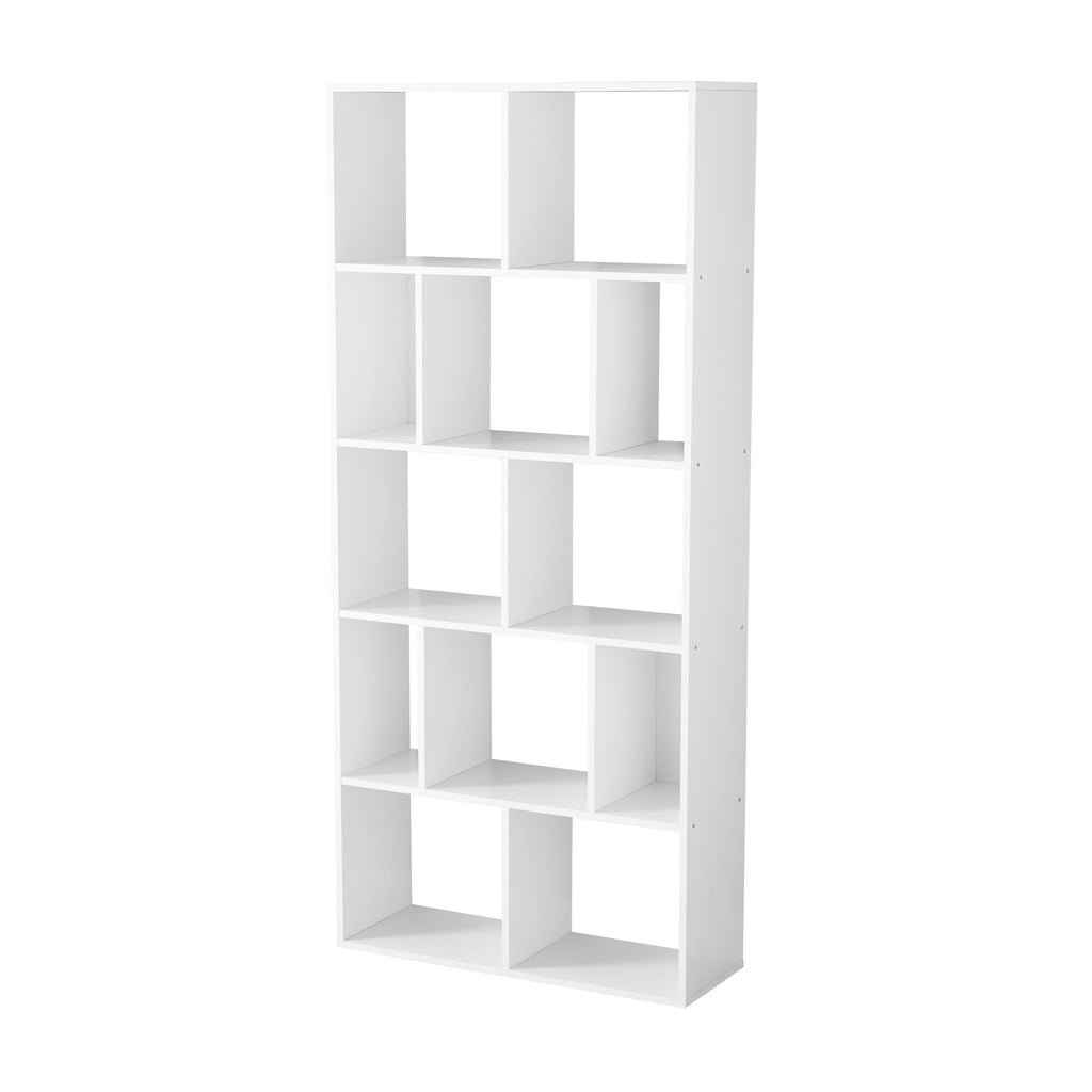 Mainstays Modern 12-Cube Square Shelf Bookcase, White