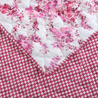 Betsey Johnson Floral Vineyard Pink Reversible Full/Queen Quilt Set