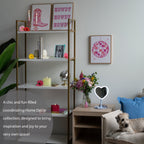 Mainstays 3 Pc Set Pink Western Theme Wall Art, Howdy, Boot, and Disco Globe