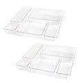 Mainstays 10-Piece Organizer Set Clear Plastic for Bathroom Storage