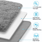 Nefoso Shag Area Rug, 8ft x 10ft Soft Fluffy Area Rugs for Living Room Bedroom Decor Carpet, Light Gray