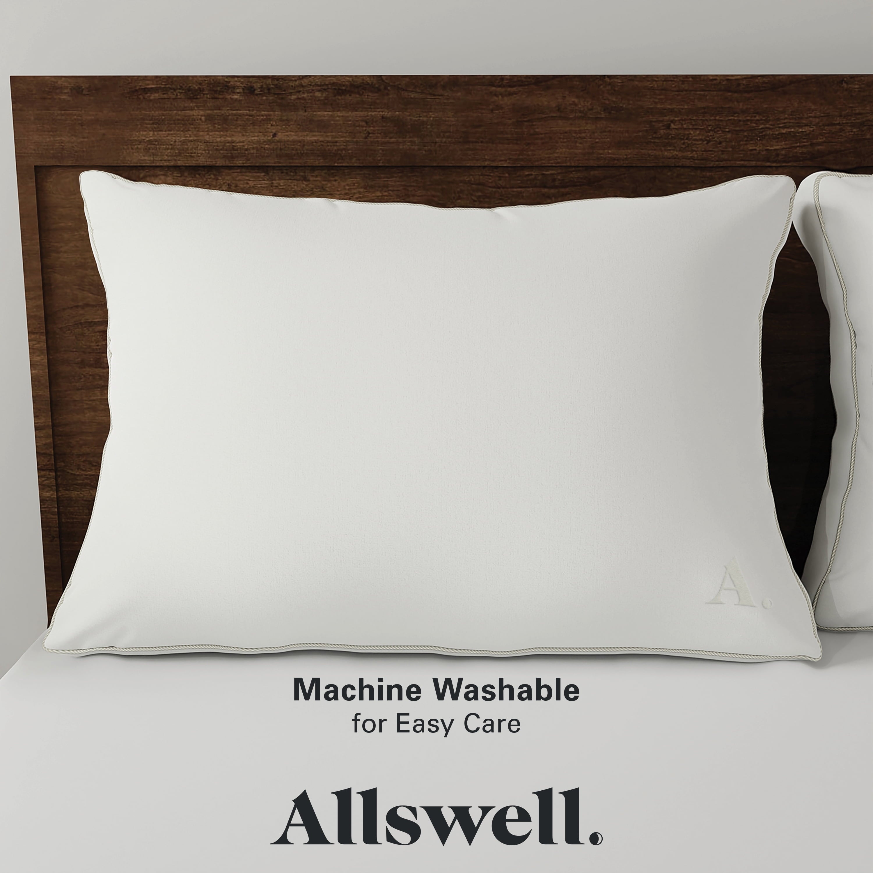 Allswell Down Alternative Bed Pillows, Standard/Queen - Firm, All Positions (2 Count)