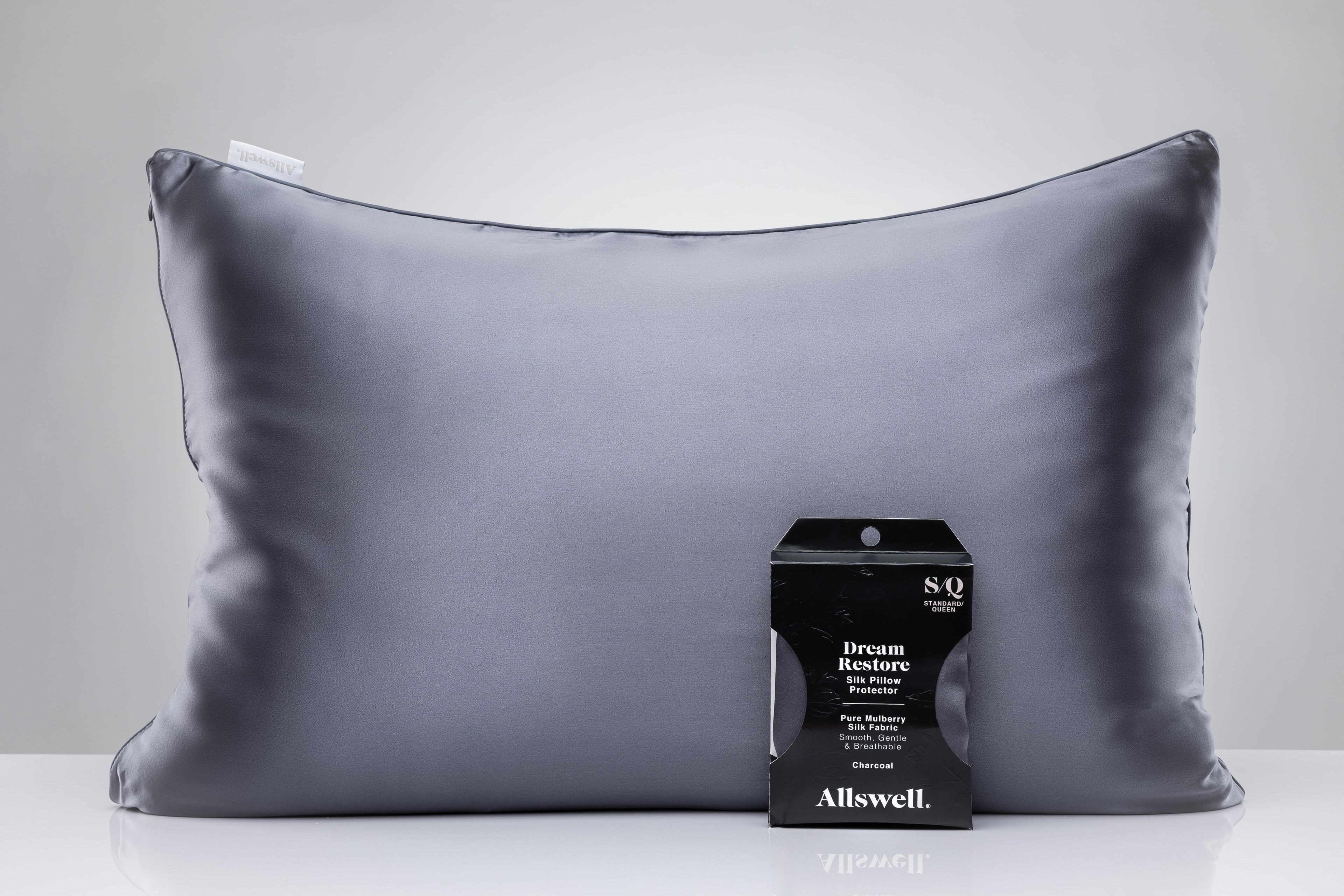 Allswell Dream Restore Silk Pillow Protector with Zipper Closing