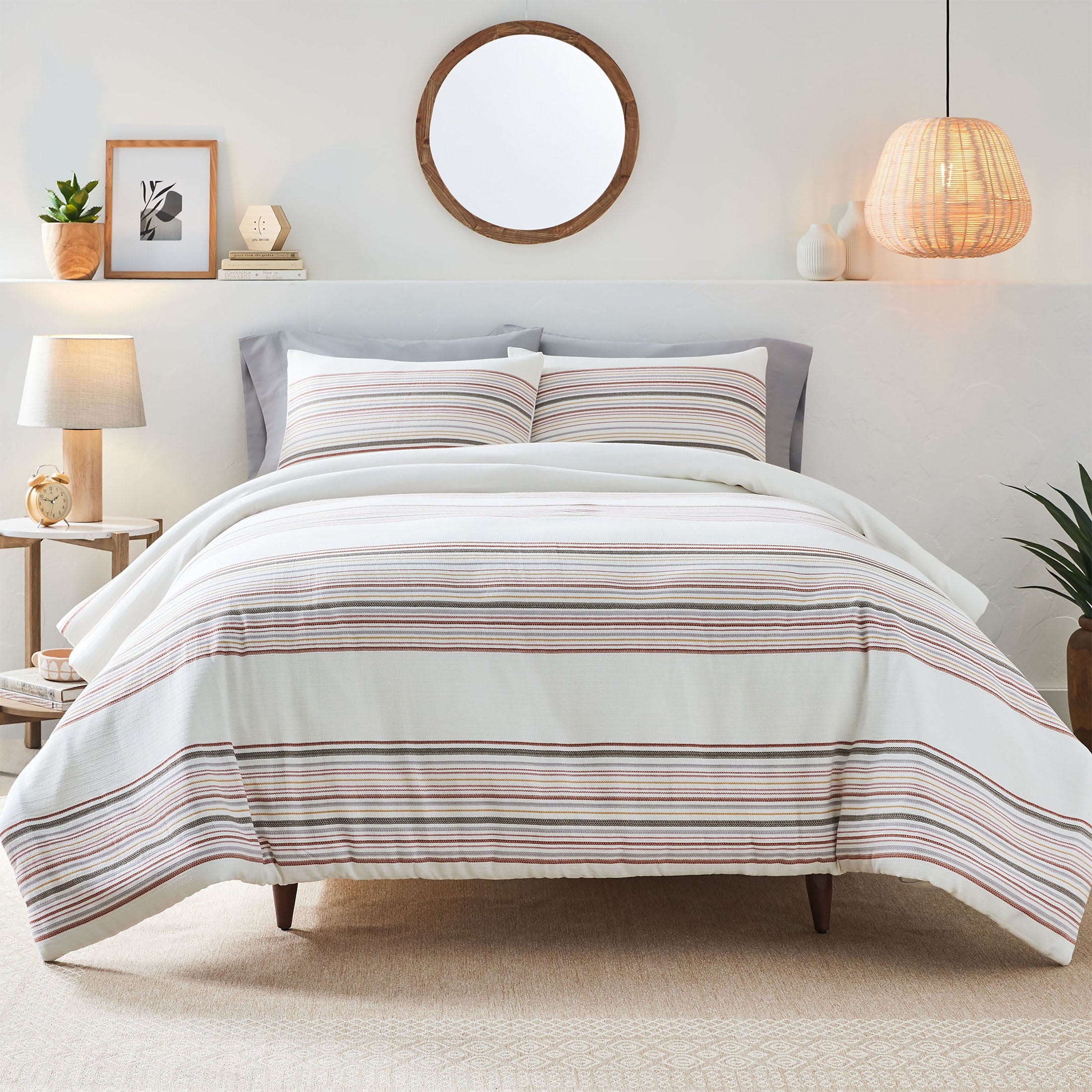 Better Homes & Gardens 3-Piece Red Yarn Dye Stripe Comforter Set, Full/Queen