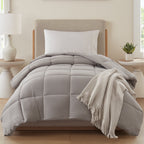 Mainstays Twin/Twin XL Comforter, Down Alternative, All-Season, Stone