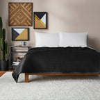 Mainstays Soft Velvet Quilt, Full/Queen, Rich Black, Soft & Cozy Bedding