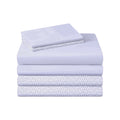 Campus Comforts by New Sega Home 2-Pack Microfiber Sheet Set, One Print, One Solid, Flora, Lilac, Twin-XL