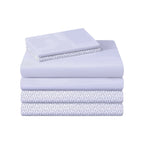Campus Comforts by New Sega Home 2-Pack Microfiber Sheet Set, One Print, One Solid, Flora, Lilac, Twin-XL