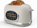 Rae Dunn Toaster, Digital Retro Stainless Steel with 6 Shade Settings, Cream