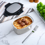 Mainstays 33 oz Insulated Stainless Steel Lunch Box Food Storage Container with Lid