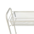 Mainstays Slim 3-Tier Rolling Bathroom Storage Cart with Hooks in White Finish