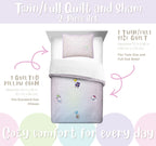 Hello Kitty and Friends Rainbow Ombre 2 Piece Quilt and Sham set, Twin/Full