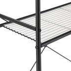 Mainstays Over-the-Toilet Steel Storage Unit with 3 Shelves and Liners, Matte Black