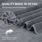 Jessy Home 4 Pack Oversized Bath Sheet Towels 700 GSM Ultra Soft Dark Gray Bath Towel Set