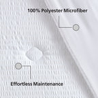 Mainstays Full/Queen Comforter, Reversible Down Alternative, All-Season, White Seersucker