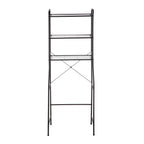 Mainstays Over-the-Toilet Steel Storage Unit with 3 Shelves and Liners, Matte Black