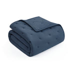 Mainstays Full/Queen Comforter Set, All-Season, 3-Piece, Navy