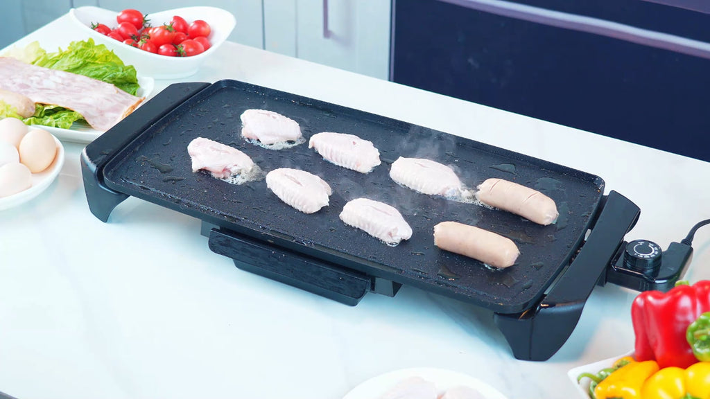Mainstays 20 inch Electric Griddle - Non-Stick, Temperature Control,1500 W,Ceramic Coating