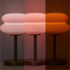 Mainstays Pink Double Bubble Glass Table Lamp, 12.4" H