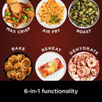 Ninja, Air Fryer, Pro XL 6-in-1 1750 Watts 6.5 Quart Max Crisp Technology Nonstick Basket AF181, Digital Display, Non-Stick, Removable Basket, Automatic Shut-Off, Black