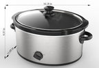 Mainstays 6 Quart Oval Slow Cooker, with Stainless Steel Finish and Glass Lid
