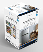 Mainstays 3.2 Cu Ft 2-Door Compact Refrigerator with Freezer, Stainless Steel, Mini Fridge for Dorm, Apartment & Office