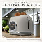 Rae Dunn Toaster, Digital Retro Stainless Steel with 6 Shade Settings, Cream