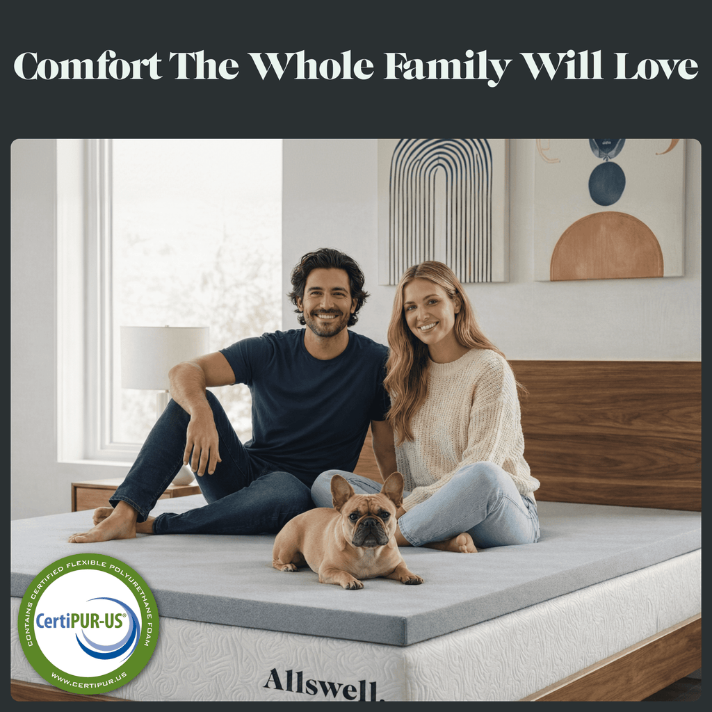 Allswell 2" GlacierRest® with Graphite Memory Foam Mattress Topper, Queen