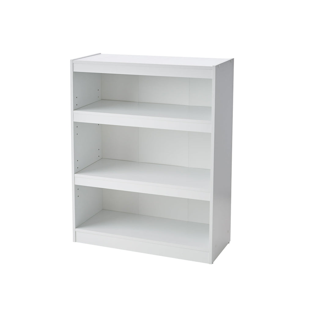 Mainstays Framed 3-Shelf Bookcase with Adjustable Shelves, White