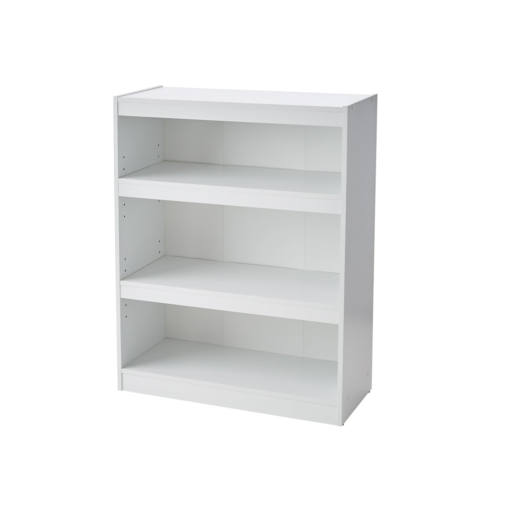 Mainstays Framed 3-Shelf Bookcase with Adjustable Shelves, White