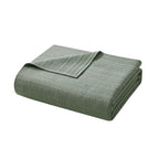 Mainstays Garment Washed Stripe Quilt, Full/Queen, Light Green, Soft Microfiber Bedding