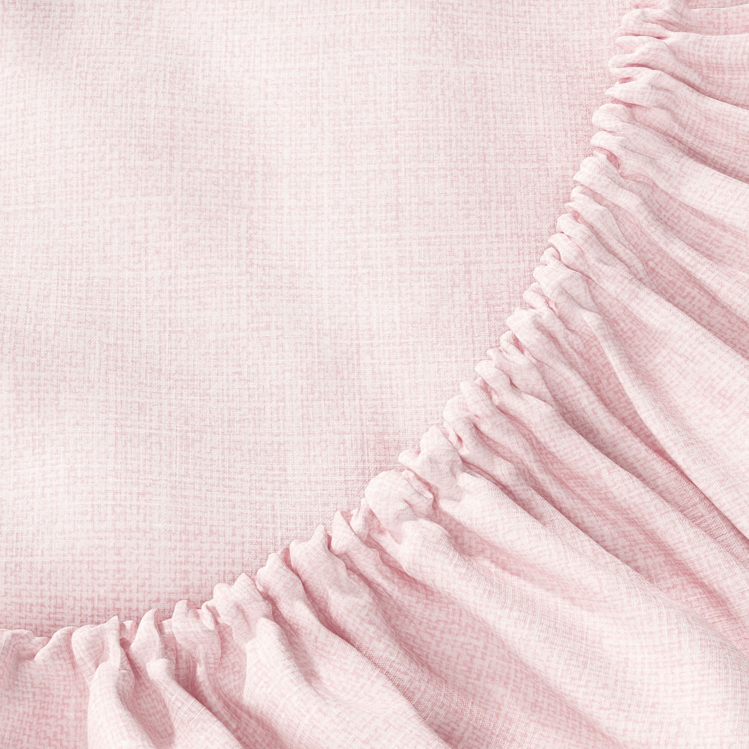 Mainstays Kids 100% Cotton Percale Bed Sheet Set, Full, Light Pink, 4 Pieces