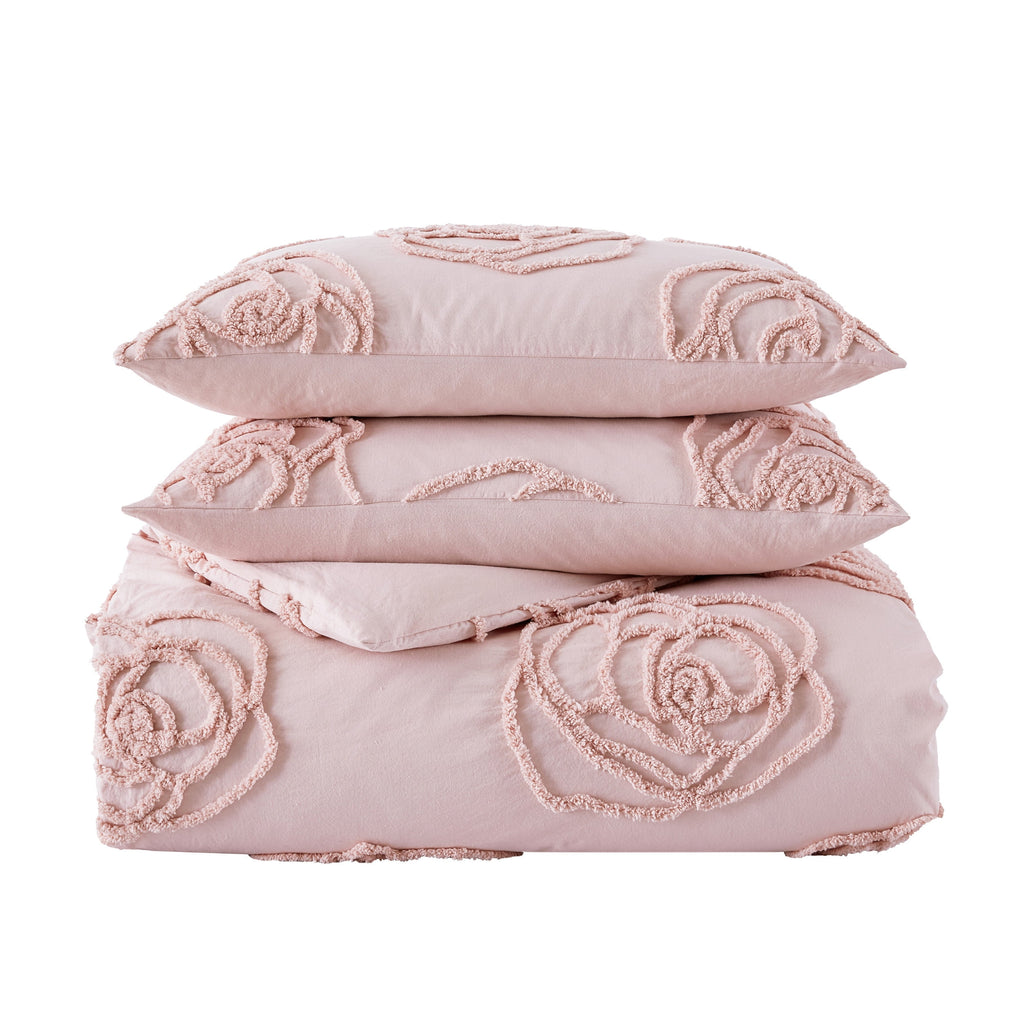Betsey Johnson Rambling Rose Pink Twin Duvet Cover Bonus Set