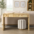 Better Homes & Gardens Lillian Velvet Tufted Ottoman, Beige
