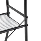 Mainstays Over-the-Toilet Steel Storage Unit with 3 Shelves and Liners, Matte Black
