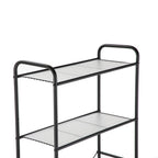 Mainstays Over-the-Toilet Steel Storage Unit with 3 Shelves and Liners, Matte Black