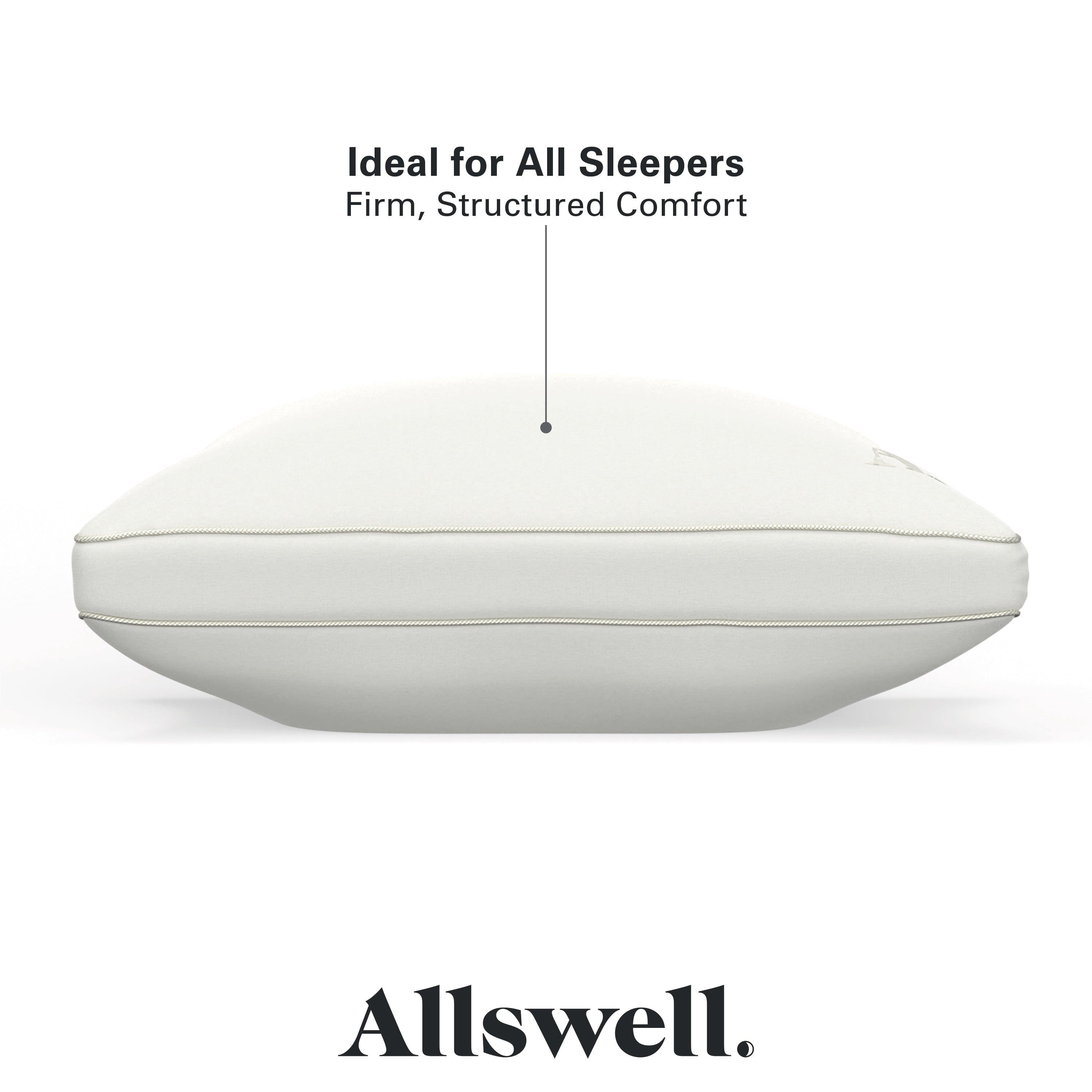 Allswell Down Alternative Bed Pillows, Standard/Queen - Firm, All Positions (2 Count)