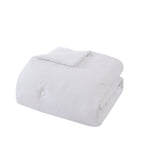Mainstays Full/Queen Comforter, Reversible Down Alternative, All-Season, White Seersucker