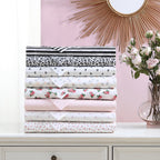 Betsey Johnson Baby Buds Pink Cotton Percale Queen Sheet Set