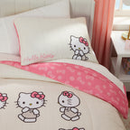 Hello Kitty Reversible Comforter and Sham Set, Twin/Full, Sanrio