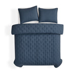 Mainstays Full/Queen Comforter Set, All-Season, 3-Piece, Navy