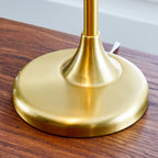 Better Homes & Gardens 19" Gold/White Modern Glass Banker Desk Lamp