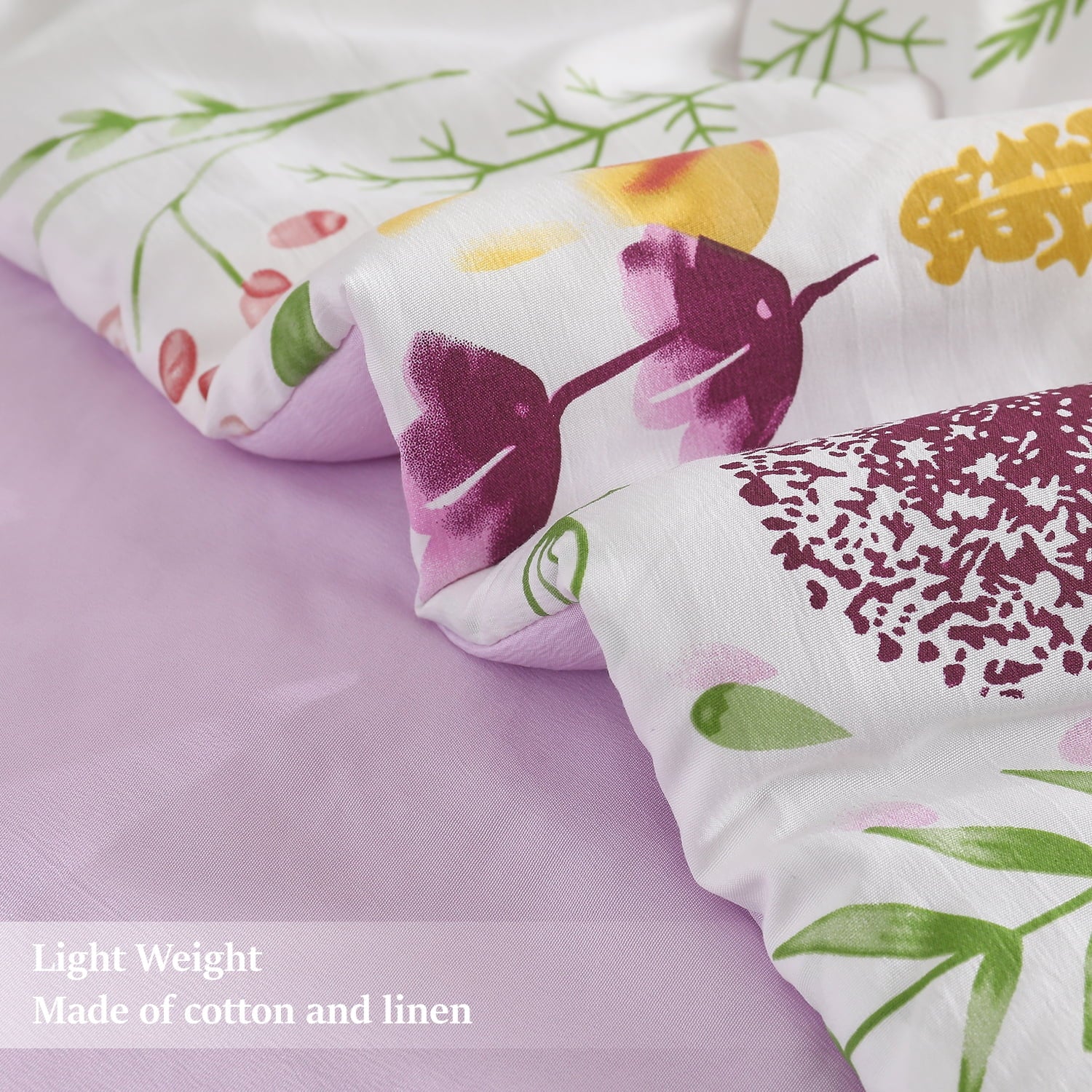 Jessy Home 1 Piece Queen Comforter Floral Comforter Purple Dandelion Summer Quilts Soft Cooling Comforter 1 Comforter